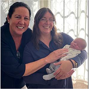 Jackie and Marie with a beautiful baby for a new life!